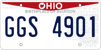 OH license plate GGS4901