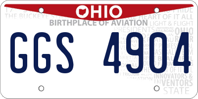 OH license plate GGS4904