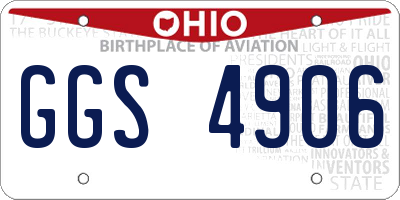 OH license plate GGS4906