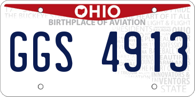 OH license plate GGS4913