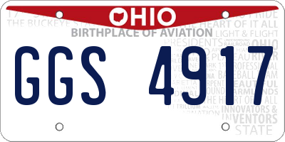 OH license plate GGS4917