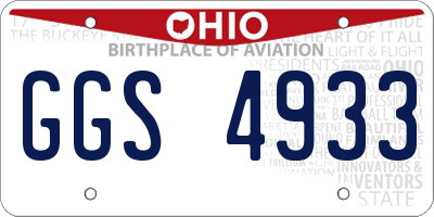 OH license plate GGS4933