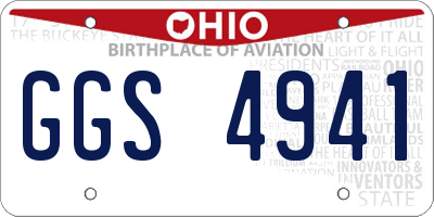 OH license plate GGS4941