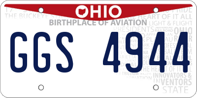 OH license plate GGS4944