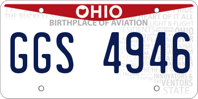 OH license plate GGS4946