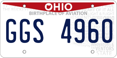 OH license plate GGS4960