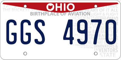 OH license plate GGS4970