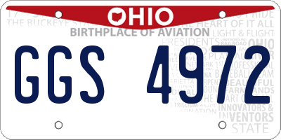 OH license plate GGS4972