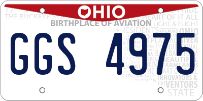OH license plate GGS4975