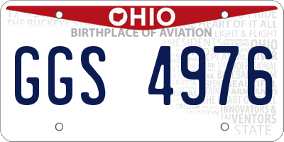 OH license plate GGS4976