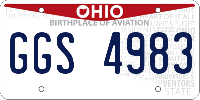 OH license plate GGS4983