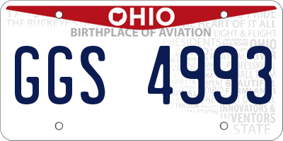 OH license plate GGS4993