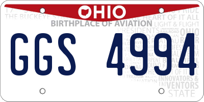 OH license plate GGS4994