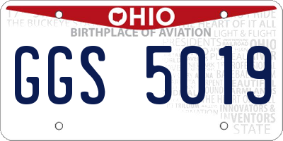 OH license plate GGS5019