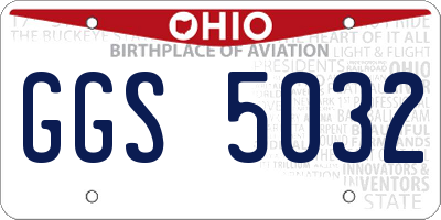 OH license plate GGS5032