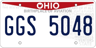 OH license plate GGS5048