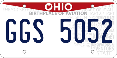 OH license plate GGS5052