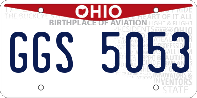 OH license plate GGS5053