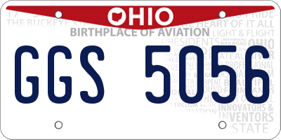 OH license plate GGS5056