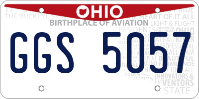 OH license plate GGS5057