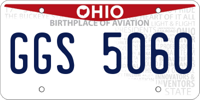 OH license plate GGS5060