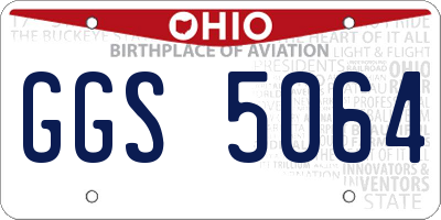 OH license plate GGS5064