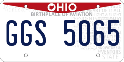 OH license plate GGS5065