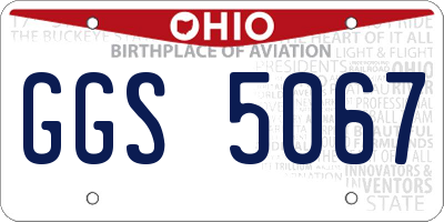 OH license plate GGS5067