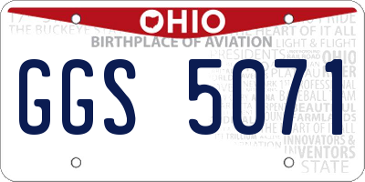 OH license plate GGS5071