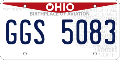 OH license plate GGS5083