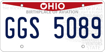 OH license plate GGS5089