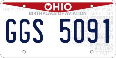 OH license plate GGS5091