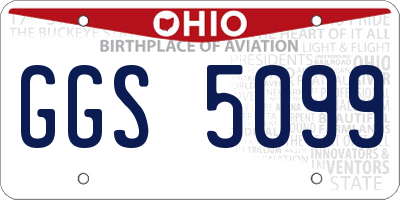 OH license plate GGS5099