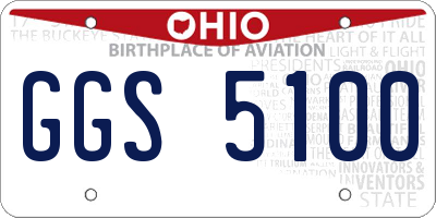 OH license plate GGS5100