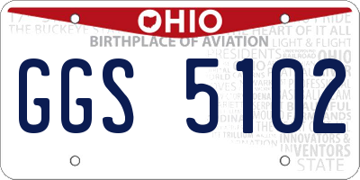 OH license plate GGS5102
