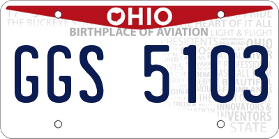 OH license plate GGS5103