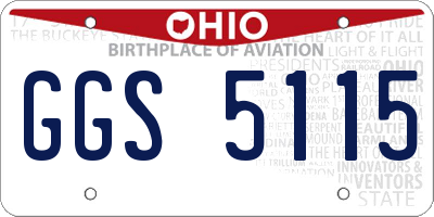 OH license plate GGS5115