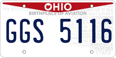 OH license plate GGS5116