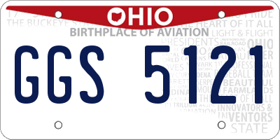 OH license plate GGS5121