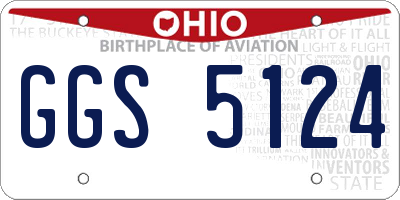 OH license plate GGS5124