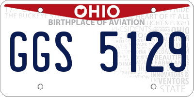 OH license plate GGS5129