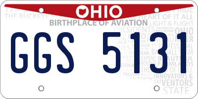 OH license plate GGS5131