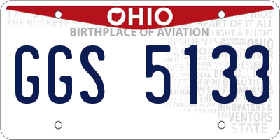 OH license plate GGS5133