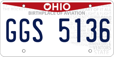 OH license plate GGS5136