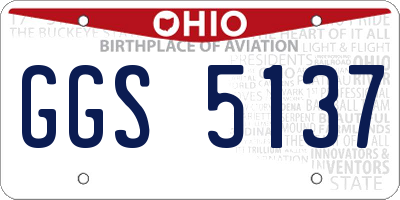 OH license plate GGS5137
