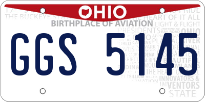 OH license plate GGS5145