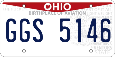 OH license plate GGS5146