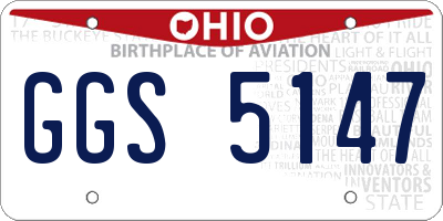 OH license plate GGS5147
