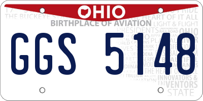 OH license plate GGS5148