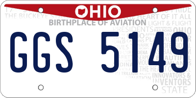OH license plate GGS5149